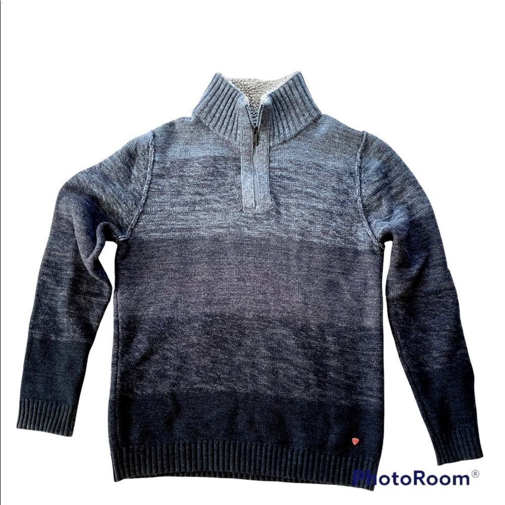 Strellson 1/4 zip shades of blue Sweater, Noah-T design